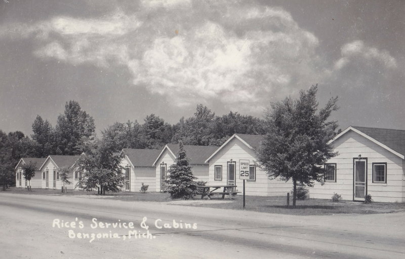 Rices Service and Cabins - Vintage Postcard